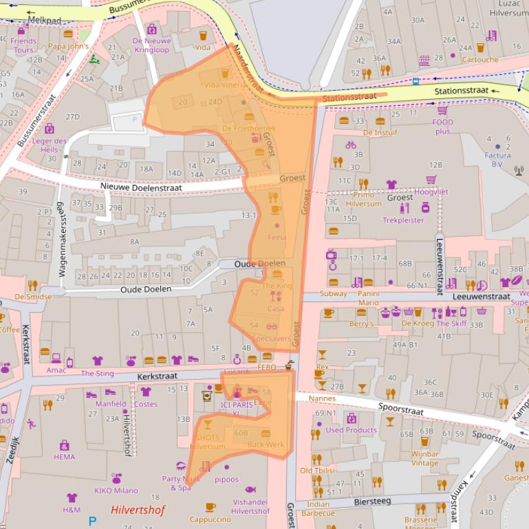 Kaart van postcodegebied 1211EC.