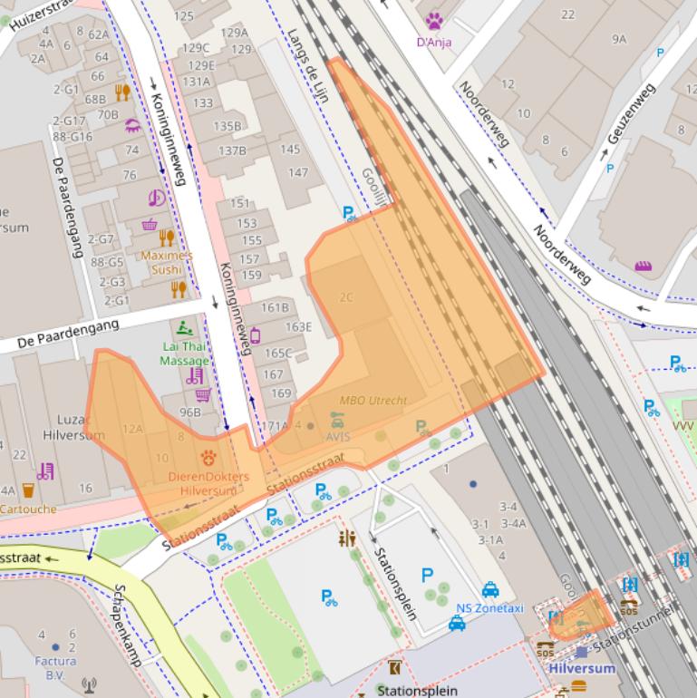 Kaart van postcodegebied 1211EM.