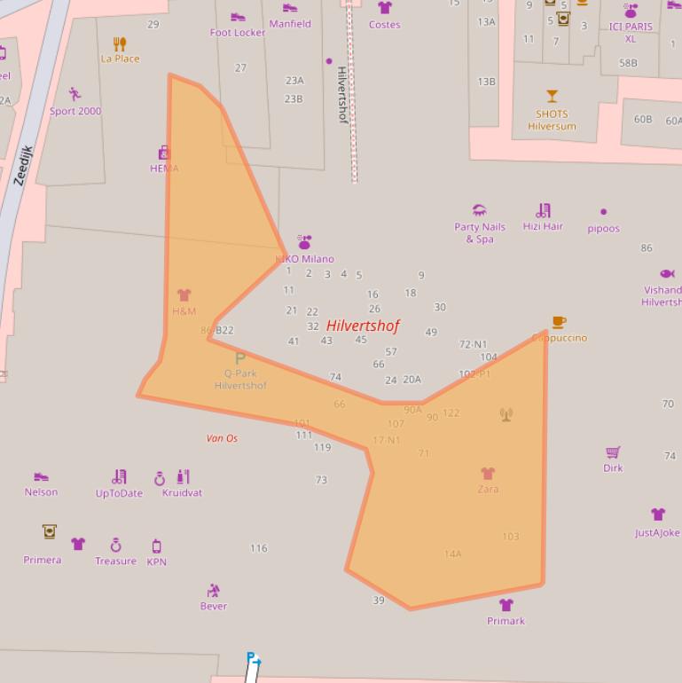 Kaart van postcodegebied 1211ER.