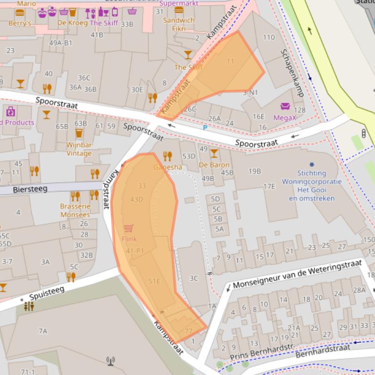 Kaart van postcodegebied 1211GD.