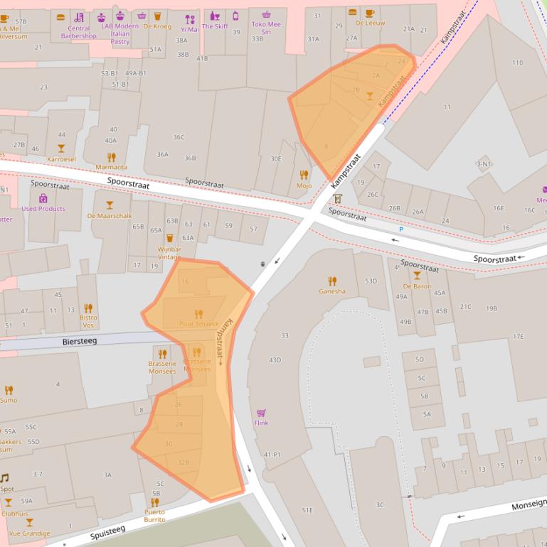 Kaart van postcodegebied 1211GE.