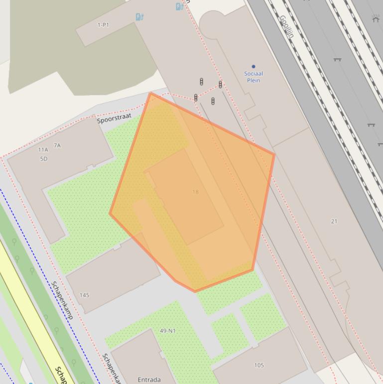 Kaart van postcodegebied 1211GM.