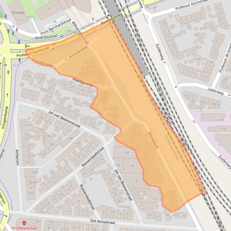 Kaart van postcodegebied 1211GN.