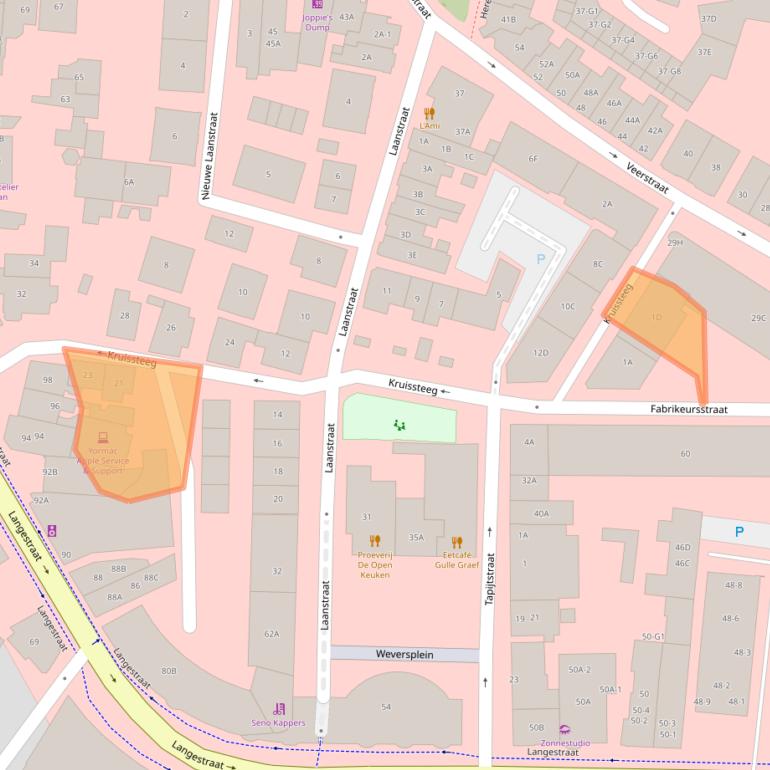 Kaart van postcodegebied 1211HD.