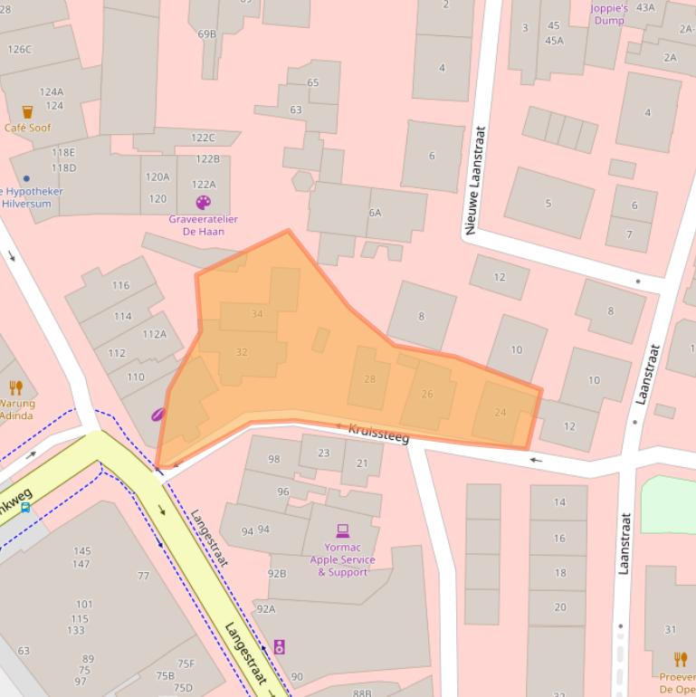 Kaart van postcodegebied 1211HE.