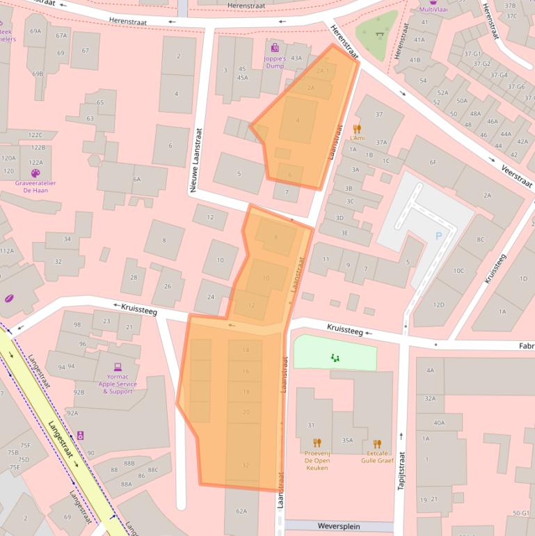 Kaart van postcodegebied 1211HH.