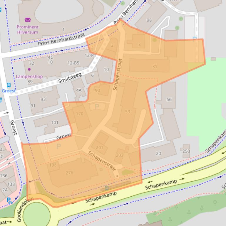 Kaart van postcodegebied 1211HL.