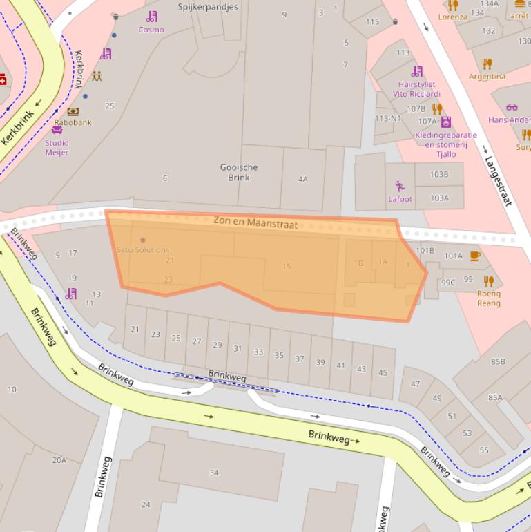 Kaart van postcodegebied 1211HX.