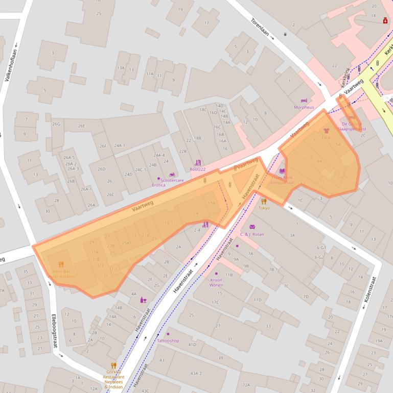 Kaart van postcodegebied 1211JD.