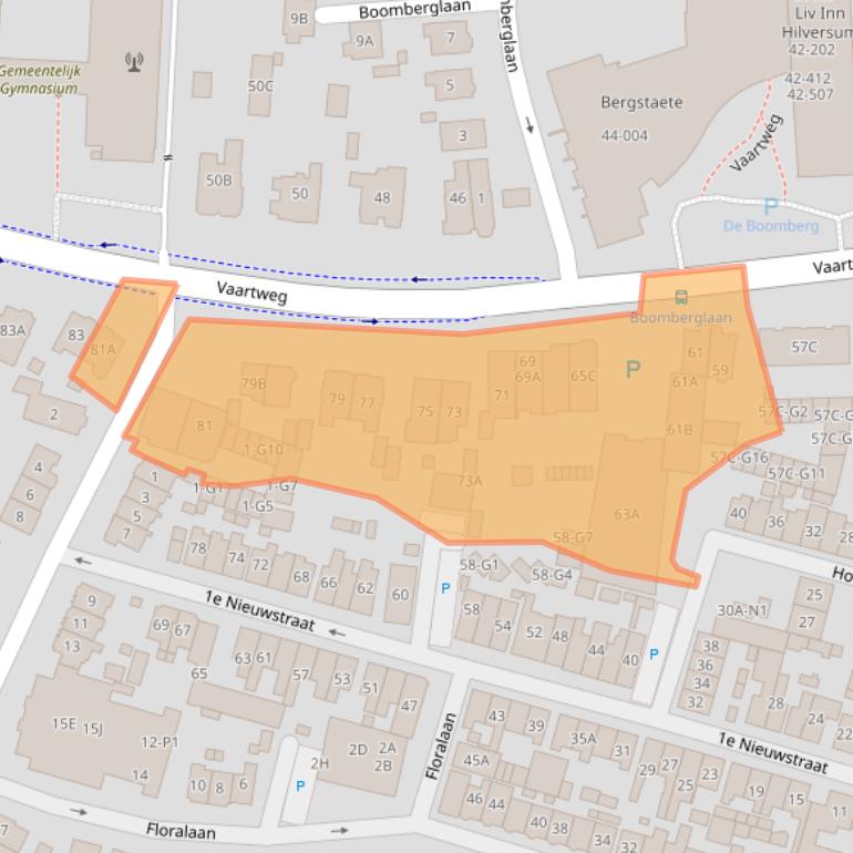 Kaart van postcodegebied 1211JG.