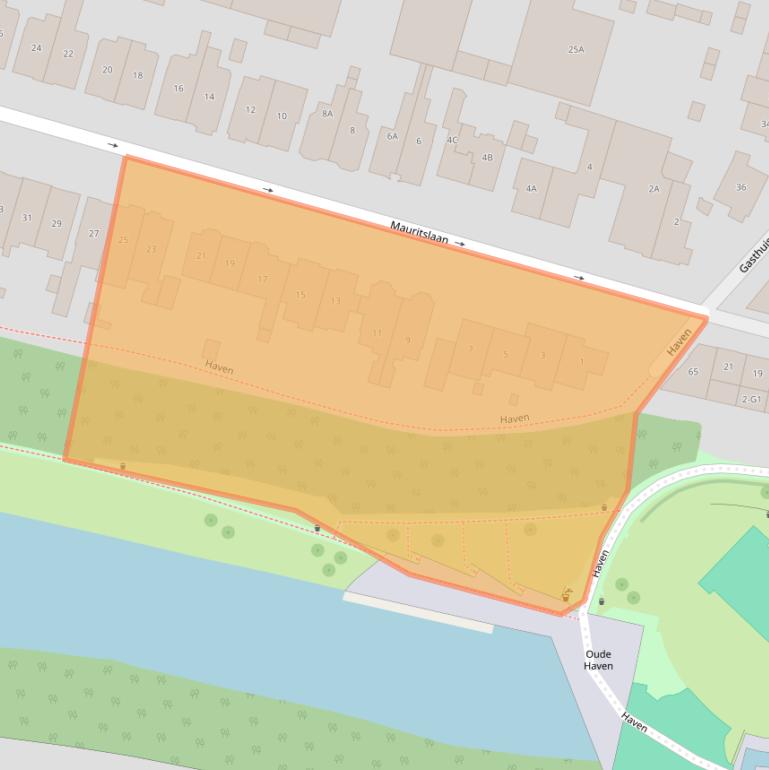 Kaart van postcodegebied 1211JX.