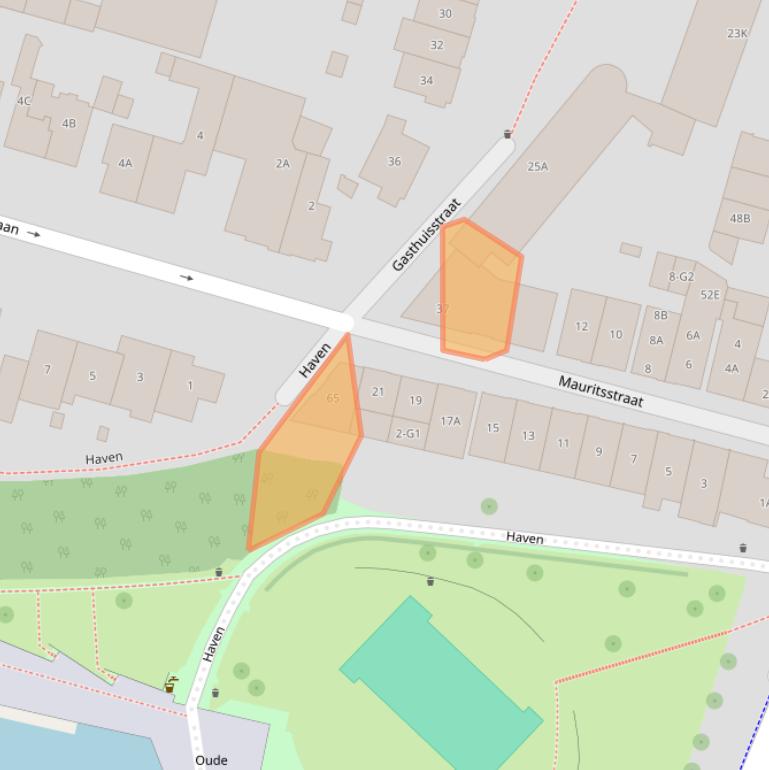 Kaart van postcodegebied 1211KC.