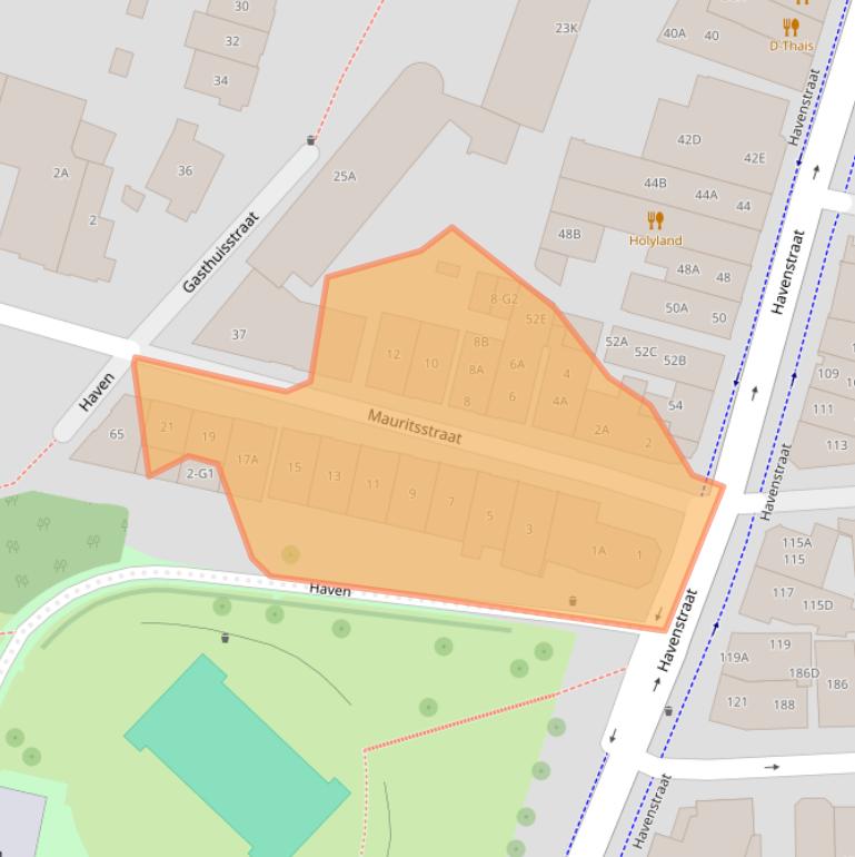 Kaart van postcodegebied 1211KE.