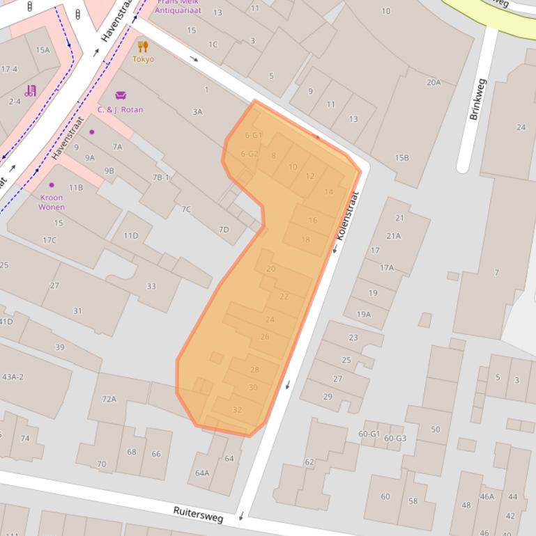 Kaart van postcodegebied 1211KR.