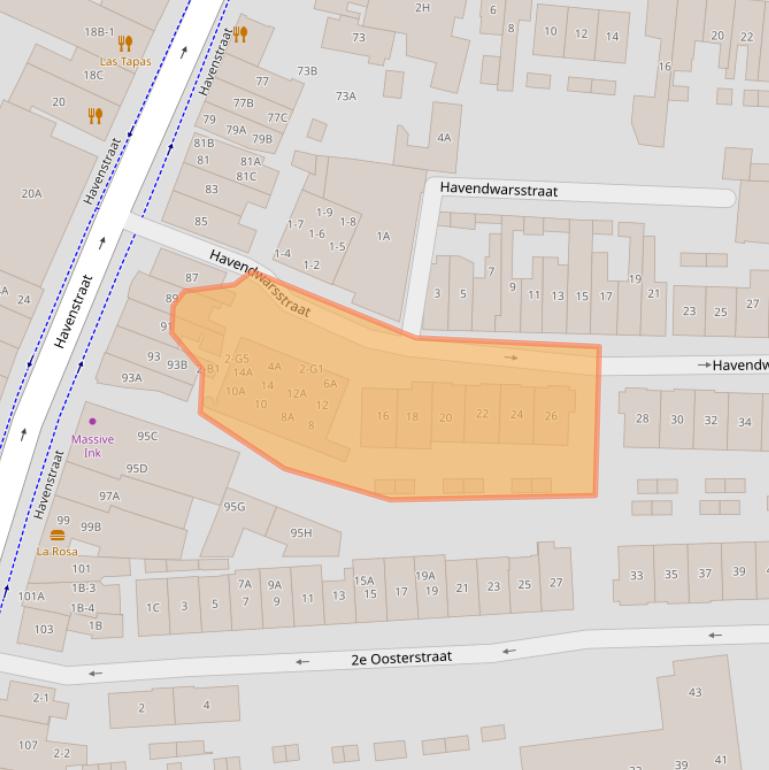 Kaart van postcodegebied 1211LD.