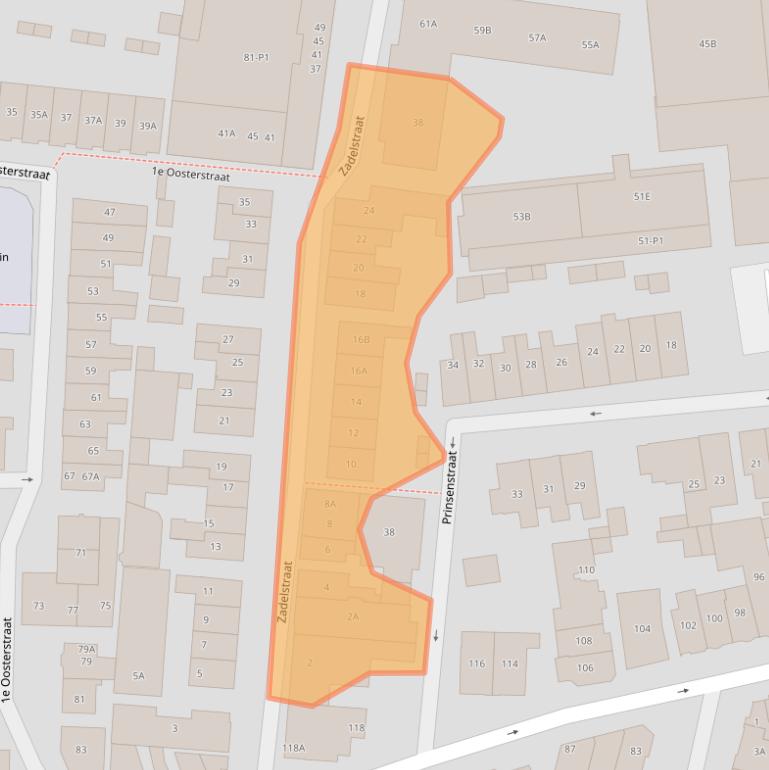 Kaart van postcodegebied 1211LR.