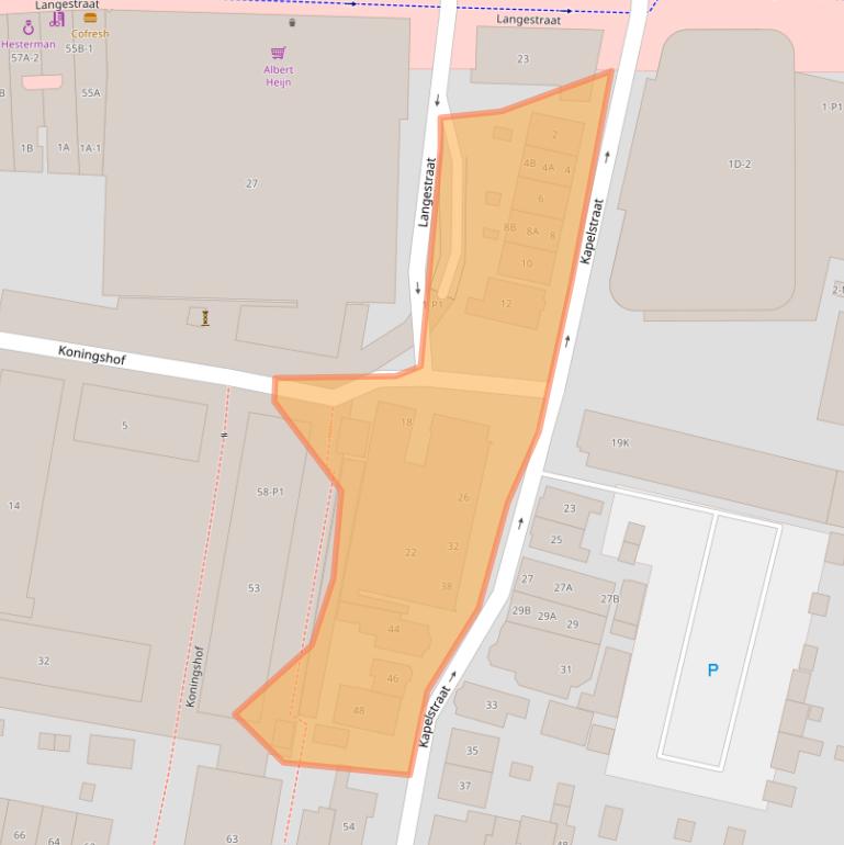 Kaart van postcodegebied 1211LZ.