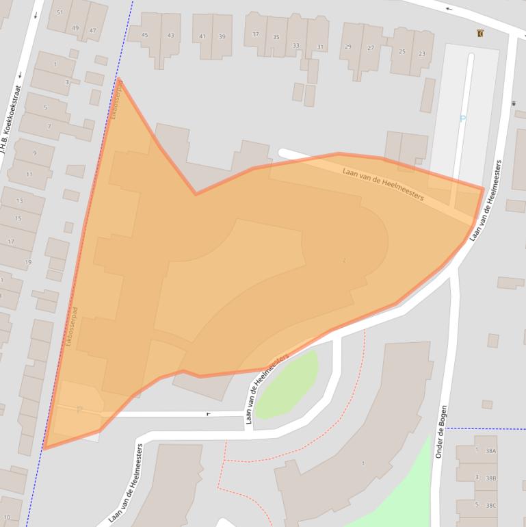 Kaart van postcodegebied 1211MS.