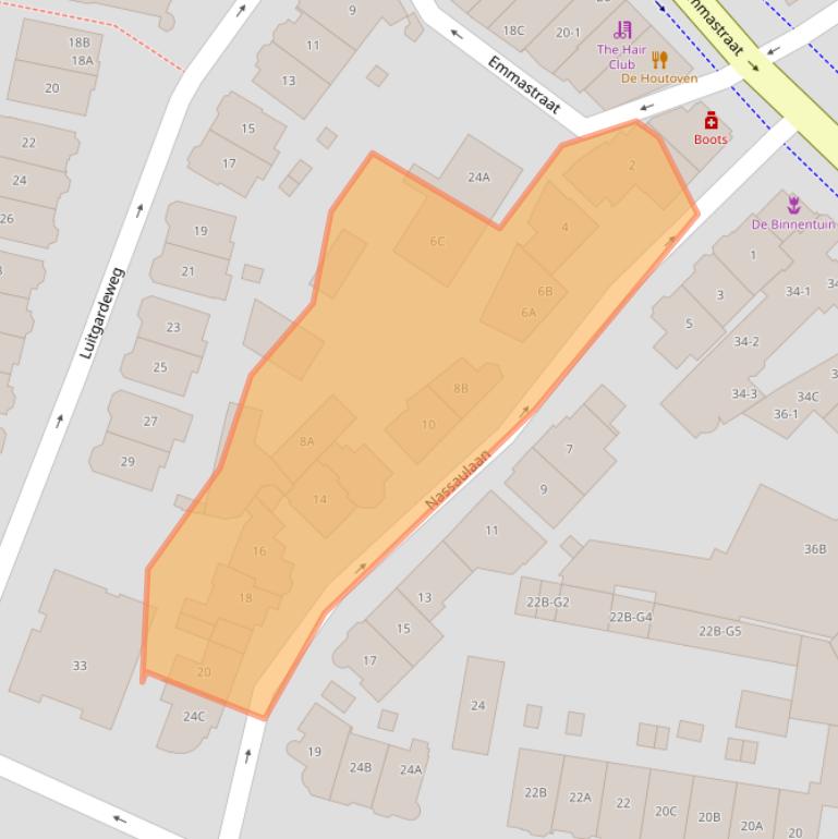 Kaart van postcodegebied 1211ND.