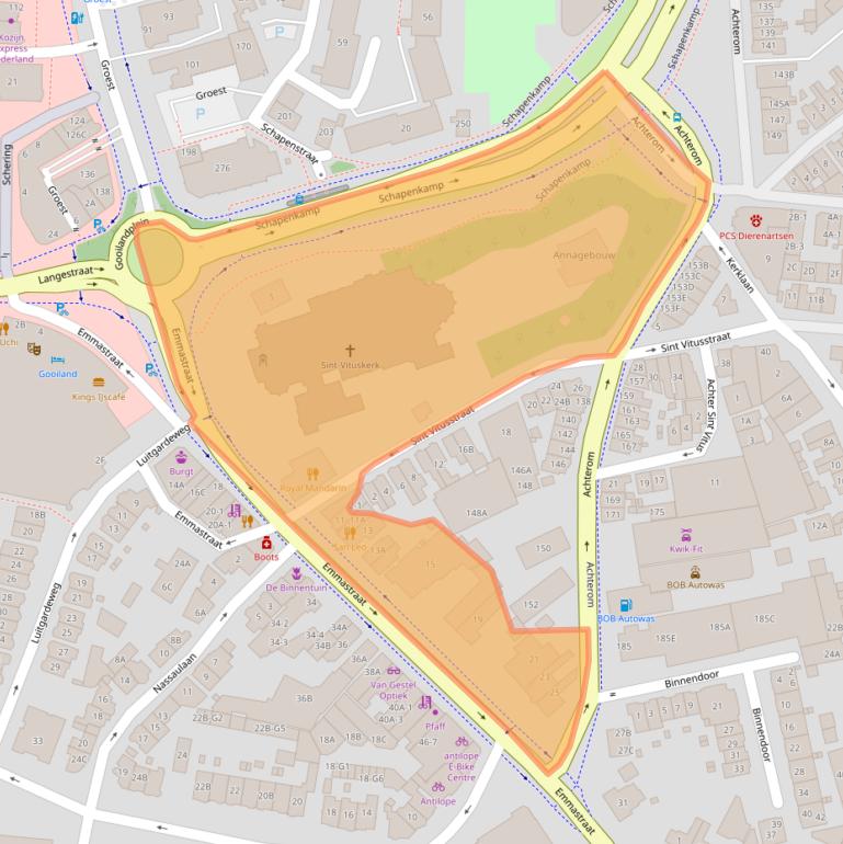 Kaart van postcodegebied 1211NE.