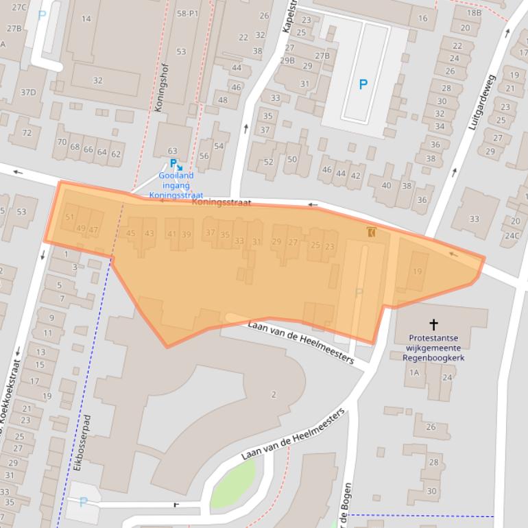 Kaart van postcodegebied 1211NJ.