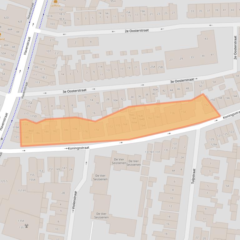 Kaart van postcodegebied 1211NT.