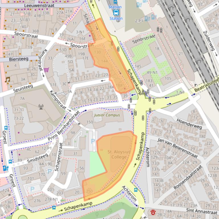 Kaart van postcodegebied 1211PB.