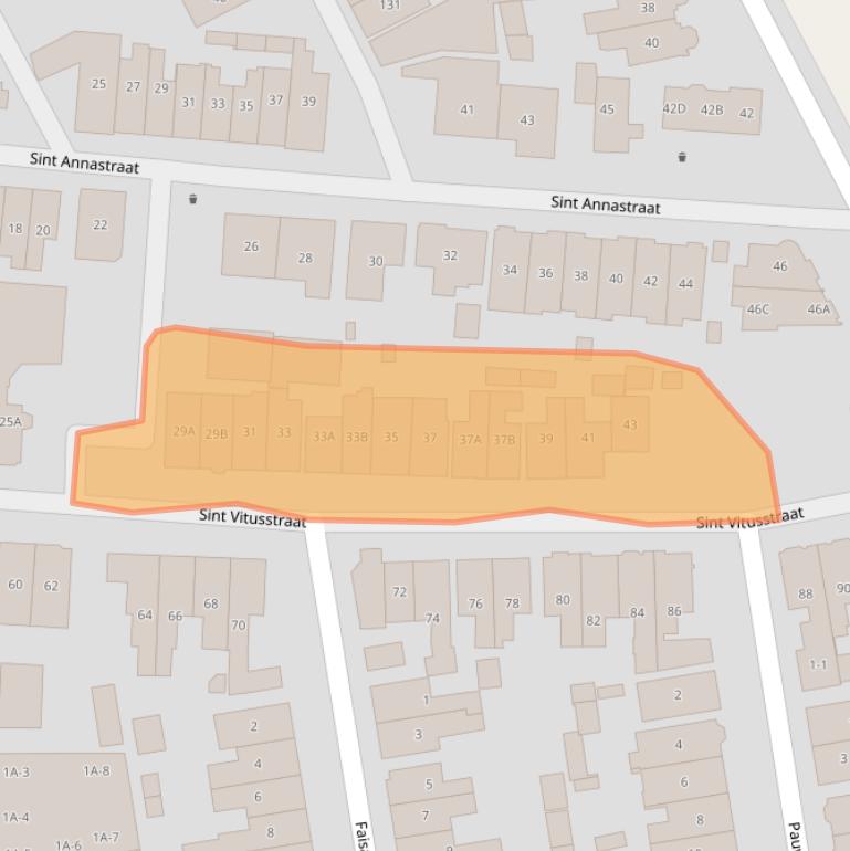 Kaart van postcodegebied 1211PG.
