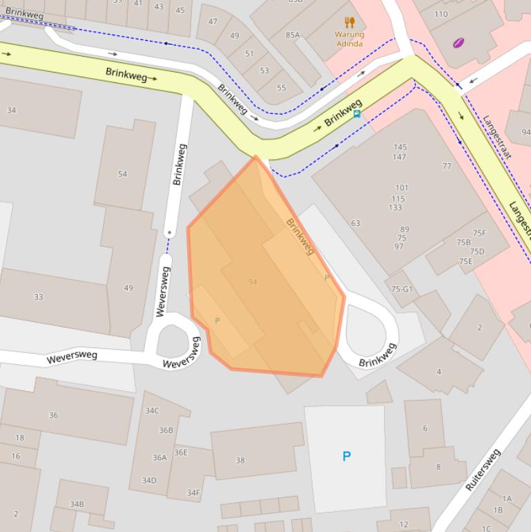 Kaart van postcodegebied 1211RZ.