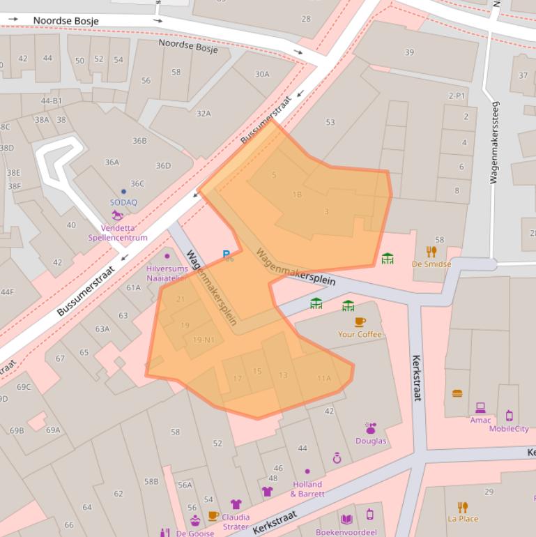Kaart van postcodegebied 1211SB.