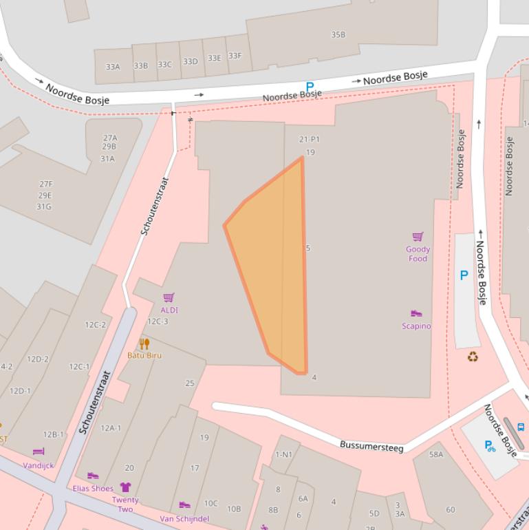 Kaart van postcodegebied 1211ZZ.