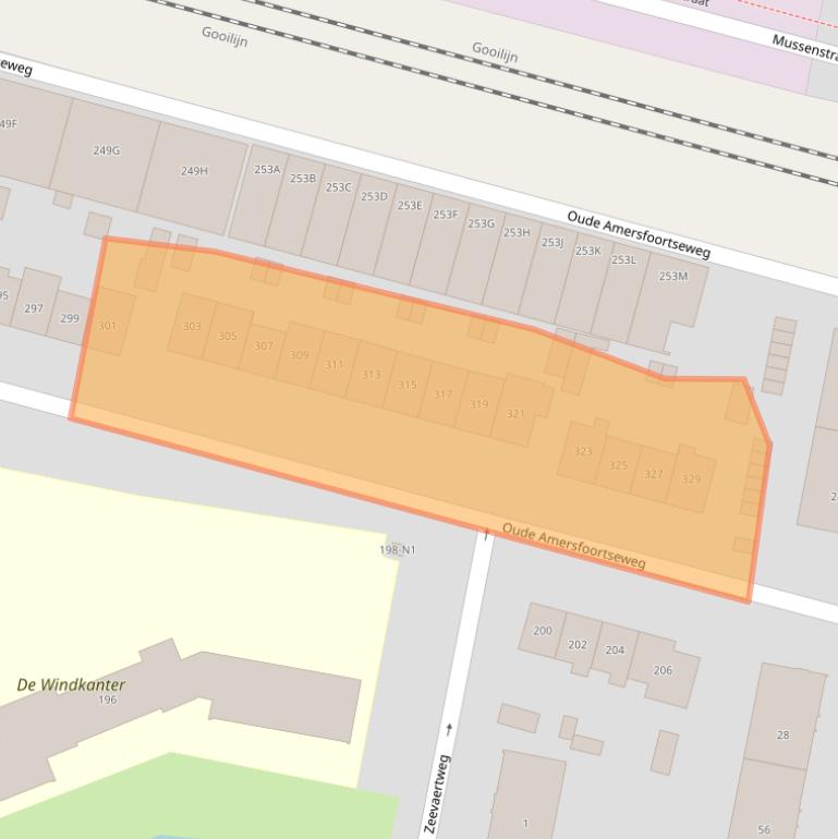 Kaart van postcodegebied 1212AG.