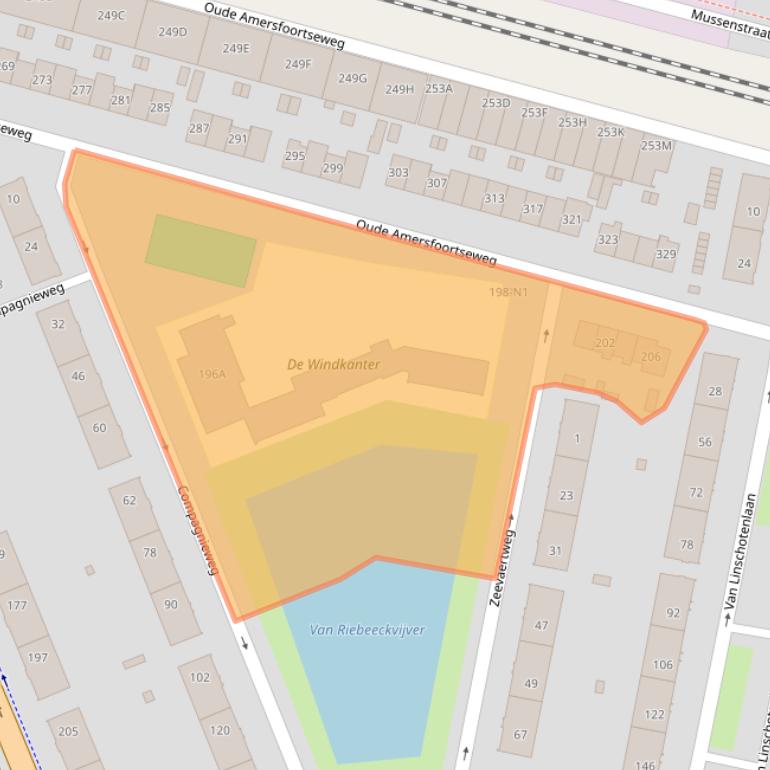 Kaart van postcodegebied 1212AL.