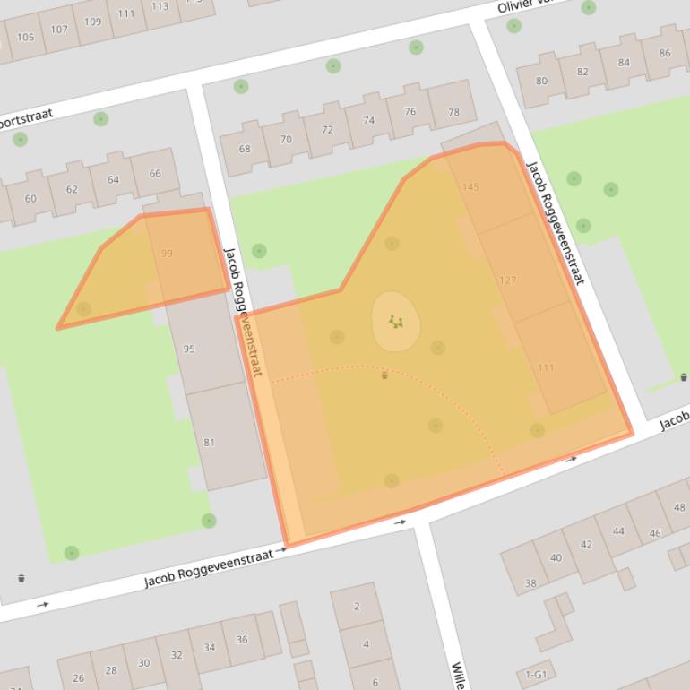 Kaart van postcodegebied 1212AZ.