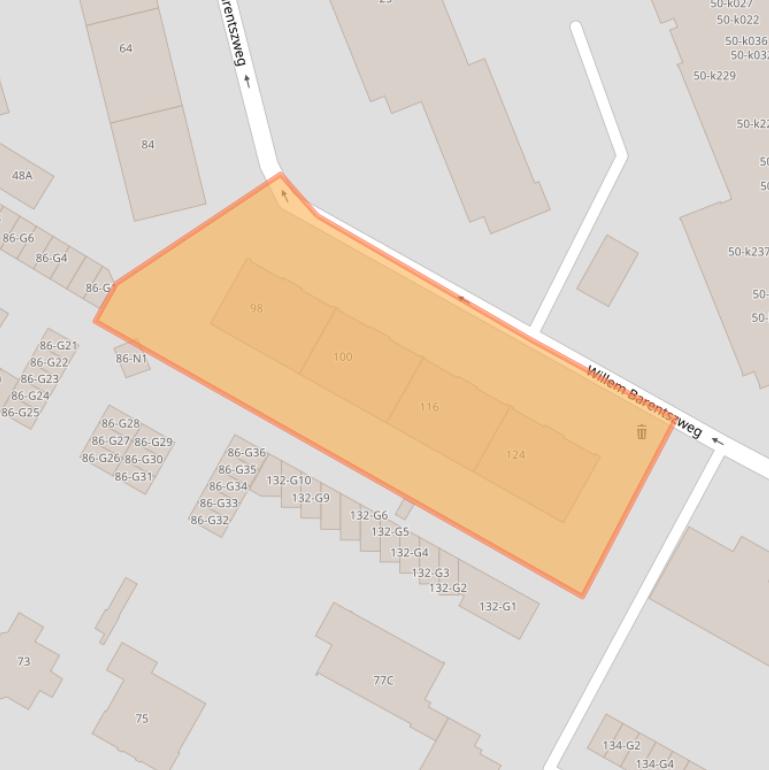 Kaart van postcodegebied 1212BN.