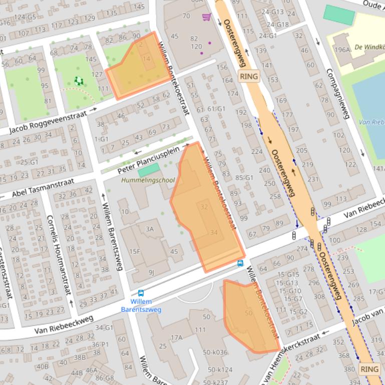 Kaart van postcodegebied 1212CB.