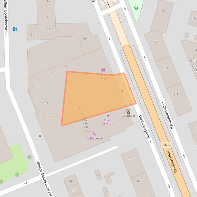 Kaart van postcodegebied 1212CR.