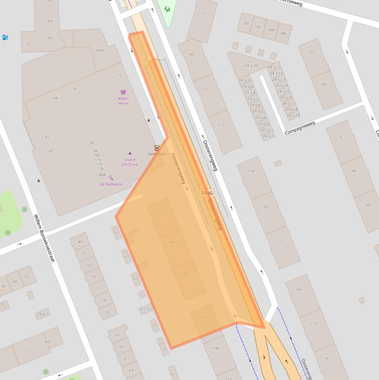 Kaart van postcodegebied 1212CS.