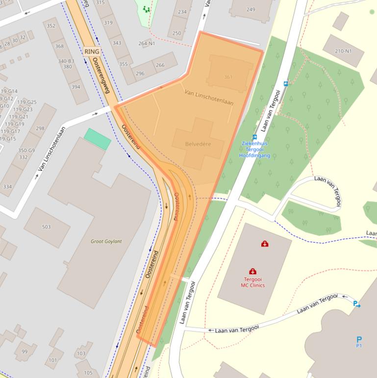 Kaart van postcodegebied 1212DW.