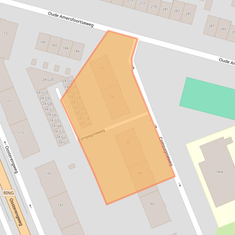 Kaart van postcodegebied 1212EA.