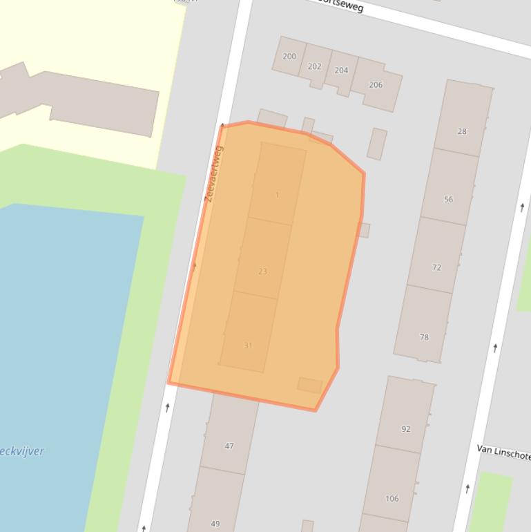 Kaart van postcodegebied 1212ED.