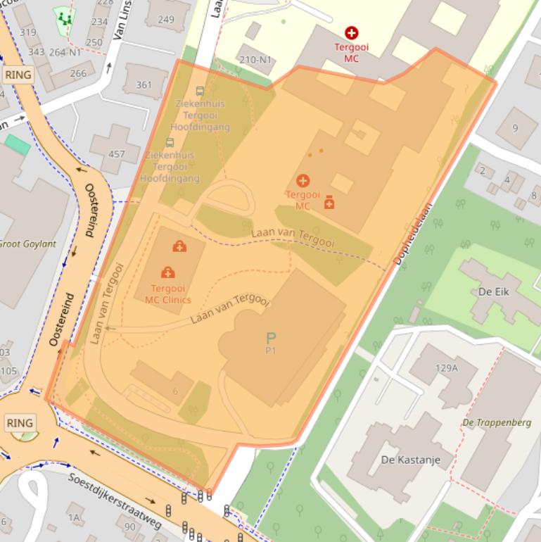 Kaart van postcodegebied 1212VG.