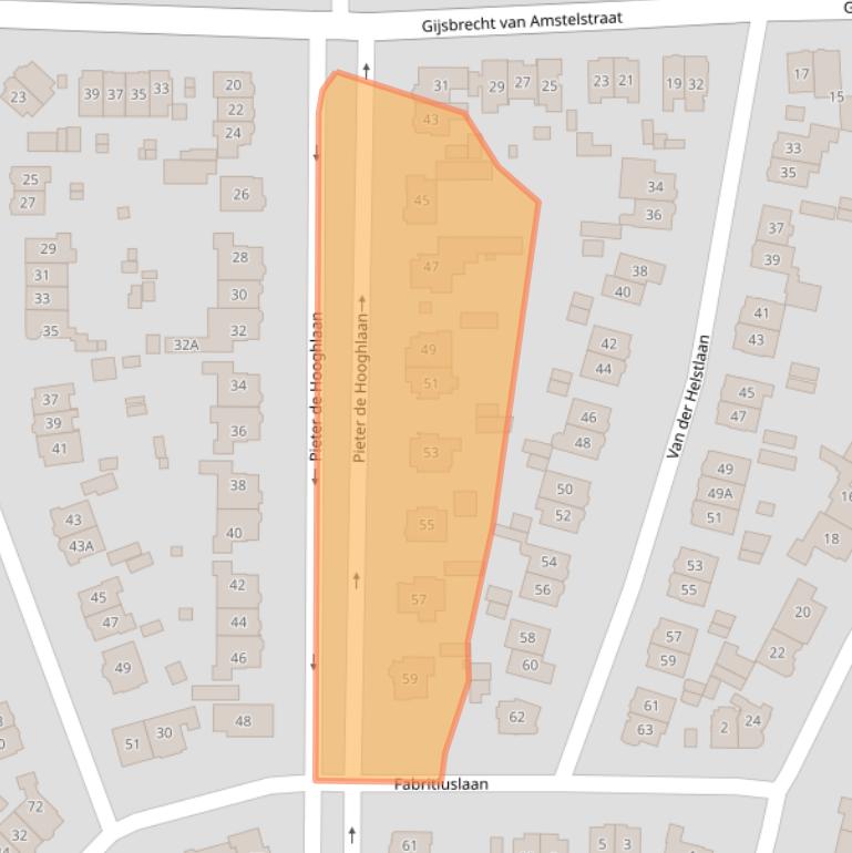 Kaart van postcodegebied 1213BR.