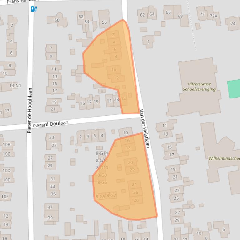 Kaart van postcodegebied 1213CD.