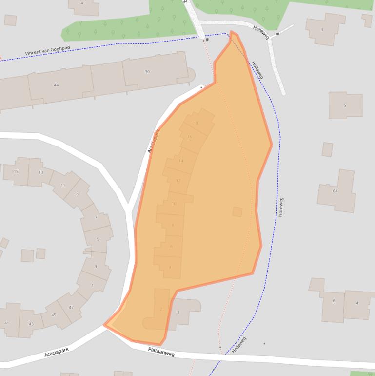 Kaart van postcodegebied 1213LA.