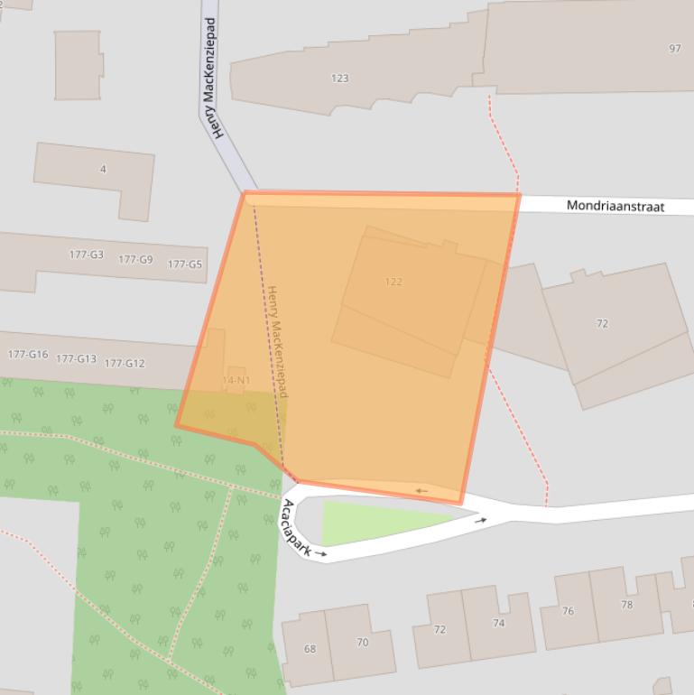 Kaart van postcodegebied 1213LS.