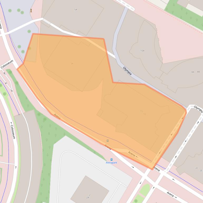 Kaart van postcodegebied 1213NS.