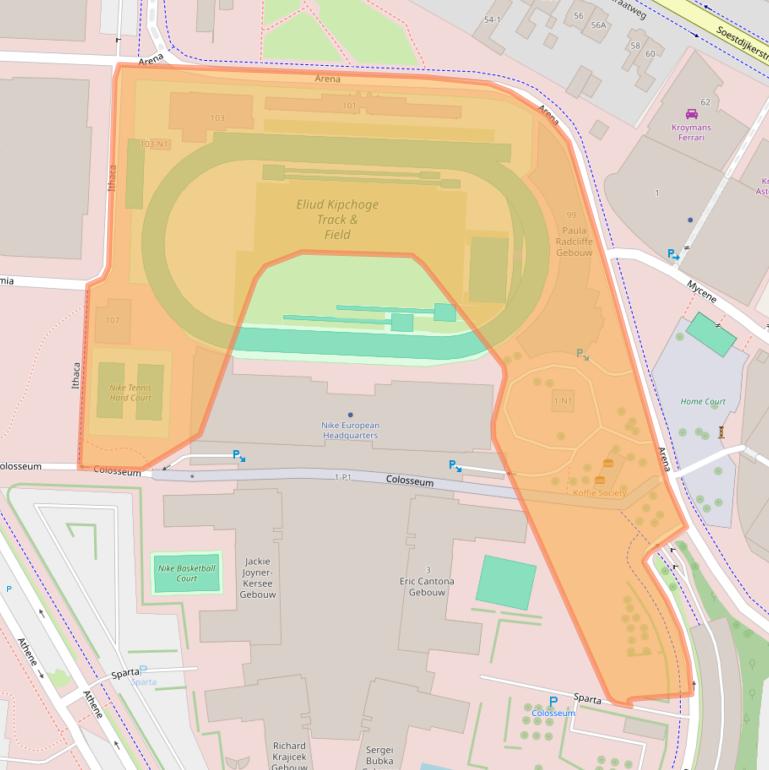 Kaart van postcodegebied 1213NZ.