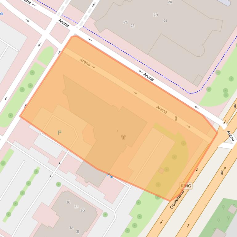 Kaart van postcodegebied 1213PA.