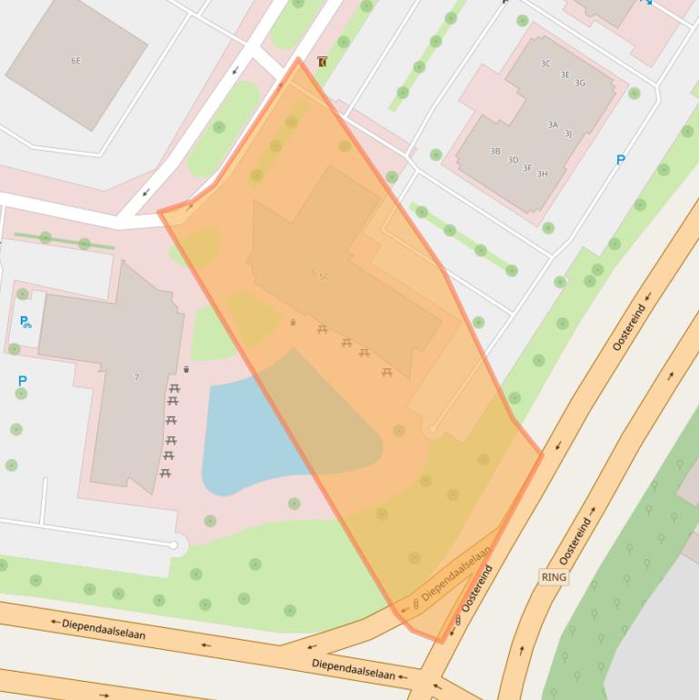 Kaart van postcodegebied 1213PC.